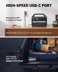 Anker 535 portable power station with 200W solar panel – off-grid power for camping and emergencies