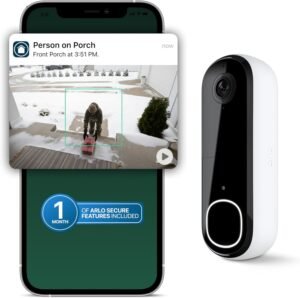 arlo video doorbell 2k wide angle home security