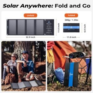 BigBlue 28W portable solar charger – high-efficiency SunPower panels for direct device charging