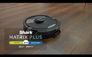 Shark AI Robot Vacuum with attachable mop pad – self-cleaning brushroll, safe for sealed hardwood